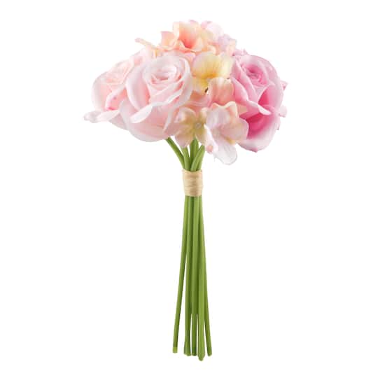 Pink, Peach &#x26; Yellow Rose, Hydrangea &#x26; Ranunculus Bundle by Ashland&#xAE;